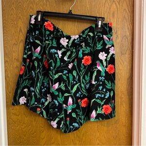 kate spade Black Floral Hummingbird Shorts